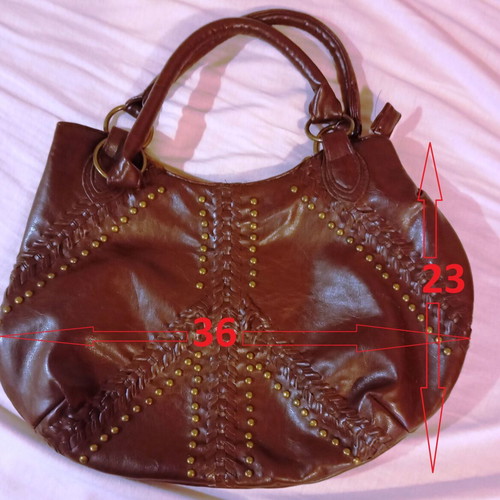 Women's Handbag like new, brown faux leather