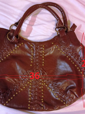 Women's Handbag like new, brown faux leather