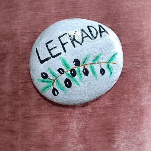 Painted stone new, handmade with acrylics