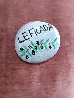 Painted stone new, handmade with acrylics