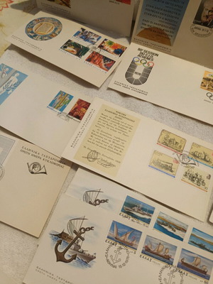 Φάκελοι με γραμματόσημα Ελληνικά Ταχυδρομεία έτος 1978, πλήρες πακέτο 15 τμχ