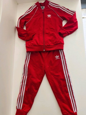 Adidas σετ φόρμας παιδικό κόκκινο σαν καινούργιο, 3-4 ετών