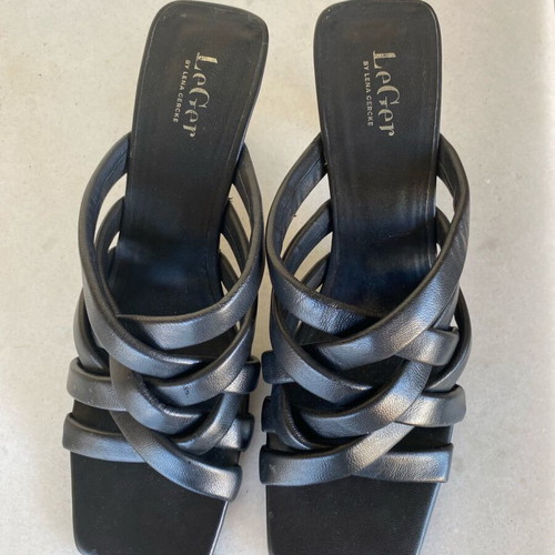 Leger leather women's mules like new, size 42, black