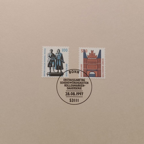 German stamps 1997 with Bonn first day cover postmark