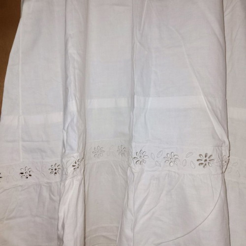 Nightgown white cutwork embroidery antique like new with mother-of-pearl buttons