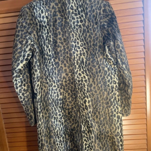Kookai thin fur coat used with animal print