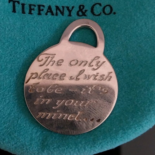 Tiffany & Co 925 Sterling Silver Keychain new with inscription