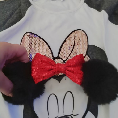 Disney Minnie Mouse ears headband, black and red