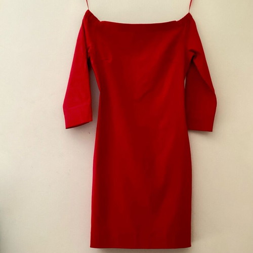 Red Off-Shoulder Dress Zara like new, slightly elastic, chic