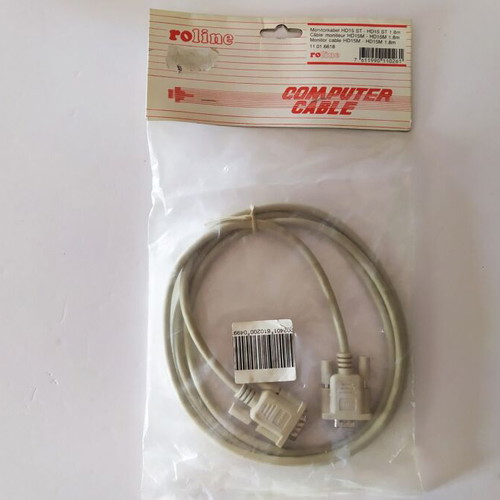 Monitor cable HD15M-HD15M 1.8m Roline like new