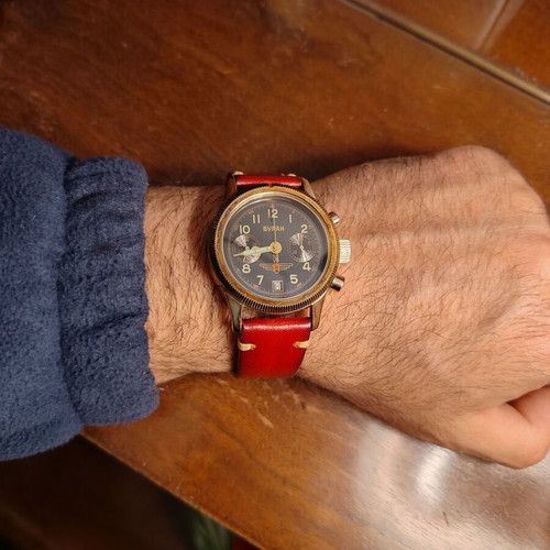 Poljot Vintage Buran Mechanical Chronograph Watch like new