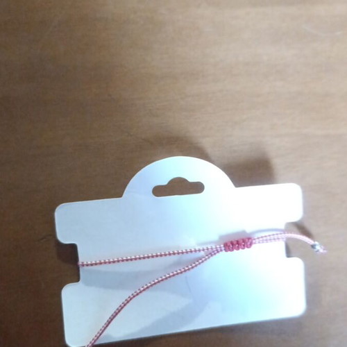 Bracelet with cross knot red and silver new