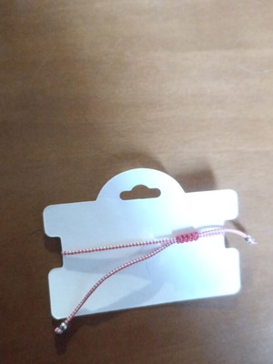Bracelet with cross knot red and silver new