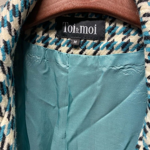 Toi&Moi wool coat like new, blue multicolor