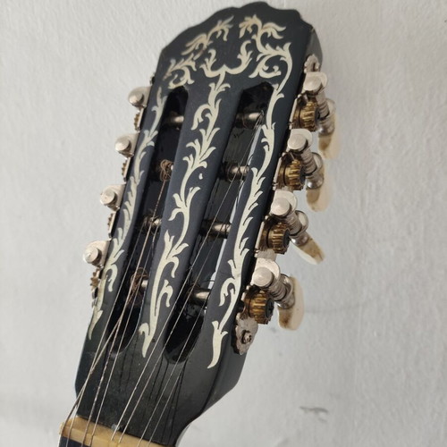 Greek eight-string (four-string) bouzouki with black painted top