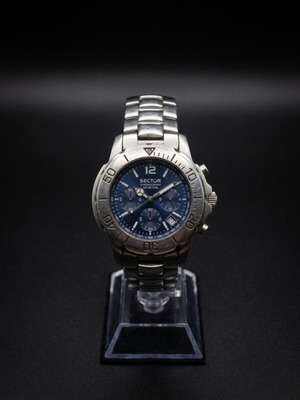 Sector 200 men's chronograph watch, blue dial, stainless steel