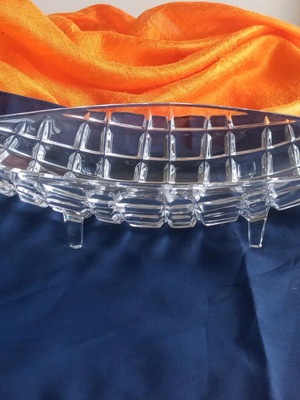 Small vintage crystal platter like new