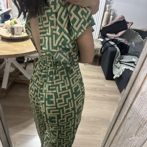 Ble Resort Collection jumpsuit with gold details, one size