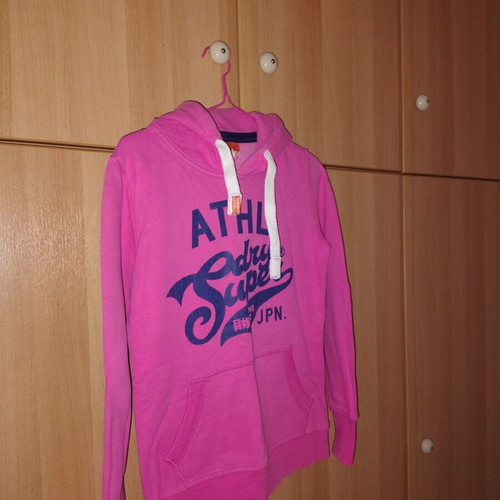 Superdry women's sweatshirt small used, pink and blue