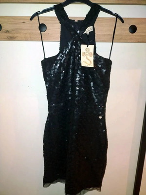 Lynne φόρεμα καινούργιο small μαύρο με παγιέτες