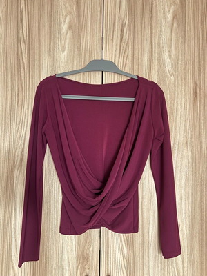 Brigitte women's long-sleeve blouse like new, purple, one size