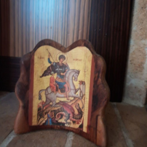 Saint George icon like new, stands not hangs