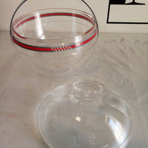 Vintage Italian Guzzini Stella carafe and ice bucket set new