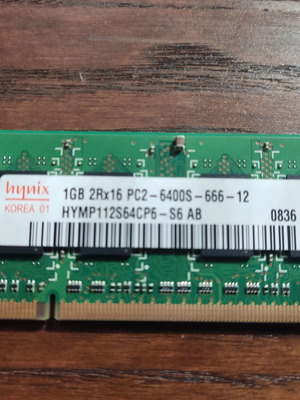Hynix 1GB DDR2 800MHz SODIMM RAM for laptop