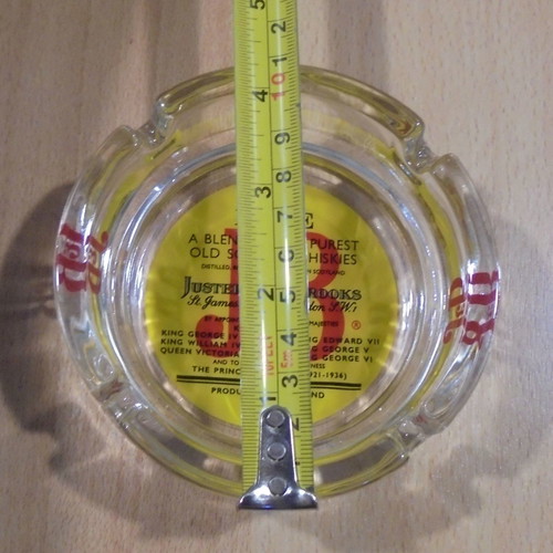 J&B Scotch Whisky promotional glass ashtray like new