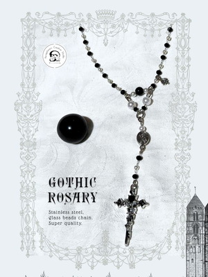 Gothic rosary with steel chain