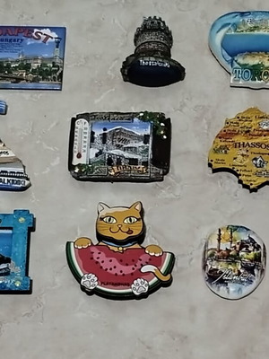Μαγνητάκια ψυγείου σαν καινούργια, αναμνηστικά από διάφορες περιοχές