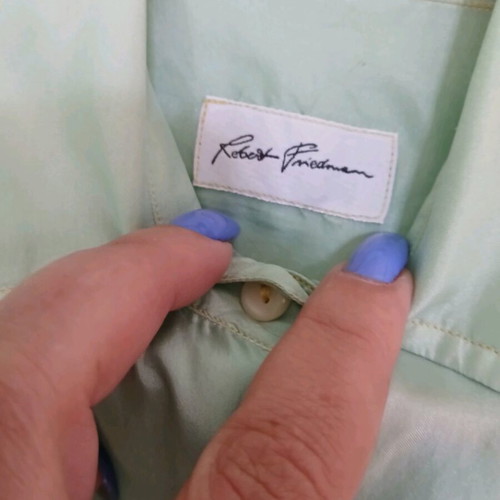 Robert Friedman silk shirt mint color size M like new