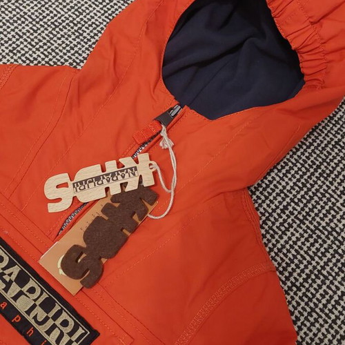 Napapijri Rainforest unisex lightweight jacket size 24 months new, orange
