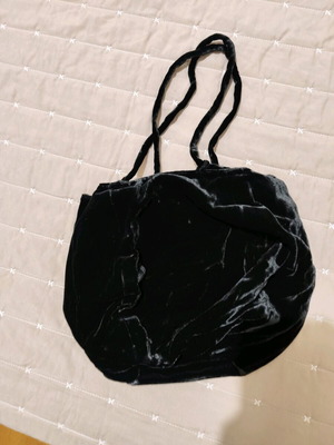 Italian velvet evening pouch handbag new black Blunauta