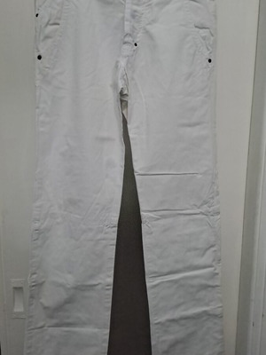 White denim pants Badge like new, late '90s style