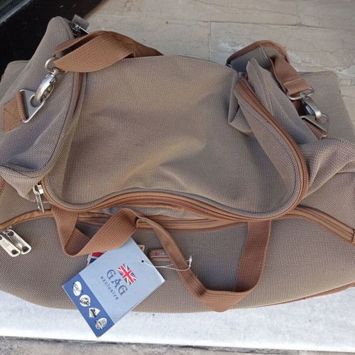 GAG Exclusive suitcase travel bag new, beige brown with wheels and handle