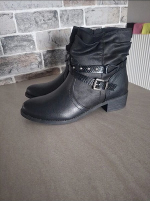 Women's ankle boots, black, size 38, new