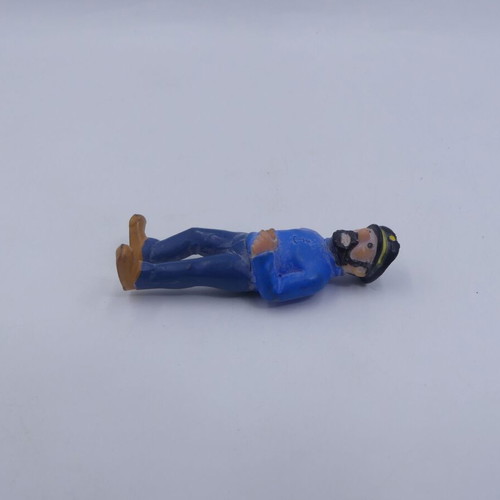 Vintage rare PVC figure Bertrand Tintin Captain Haddock 6 cm used