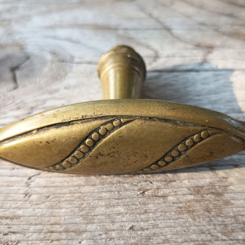 Art Nouveau Antique Door Handle Used, Brass Jugendstil