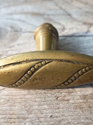 Art Nouveau Antique Door Handle Used, Brass Jugendstil