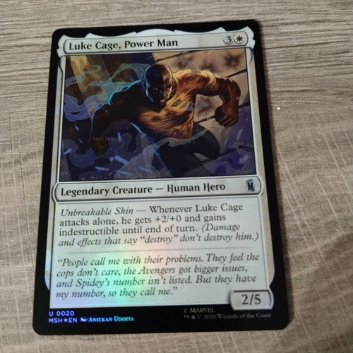 Magic the Gathering Luke Cage, Power Man foil card
