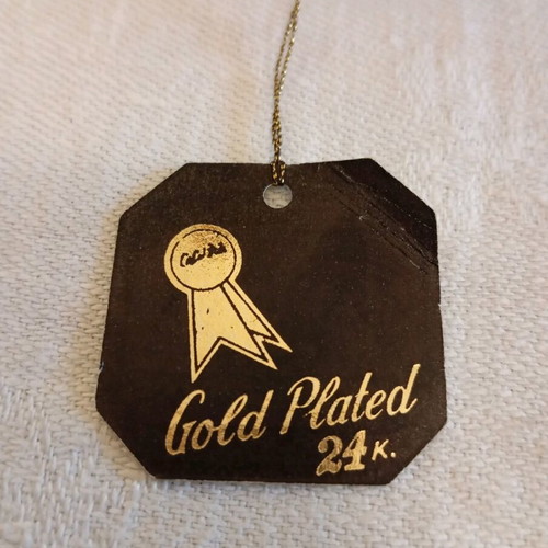 Metal four-candle candlestick gold-plated 24k new, German