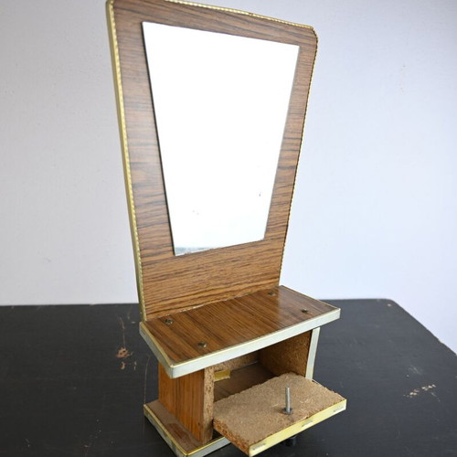 Vintage mirror with drawer midcentury, used, 43 cm height