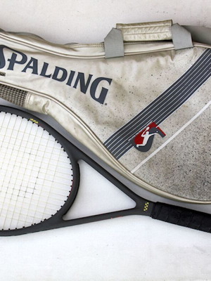 Spalding Assault-95 Tennis Racket graphite like new with case