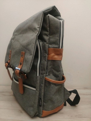 Backpack with laptop compartment, gray