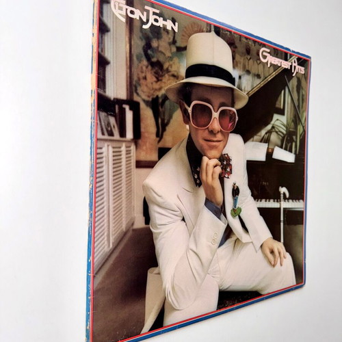 Elton John Greatest Hits vinyl record used, rock genre
