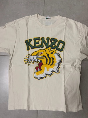 Kenzo Tiger Varsity T-Shirt new size Medium white multicolor