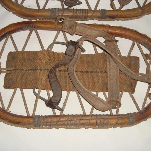 Handmade antique snowshoes from Northern Greece used