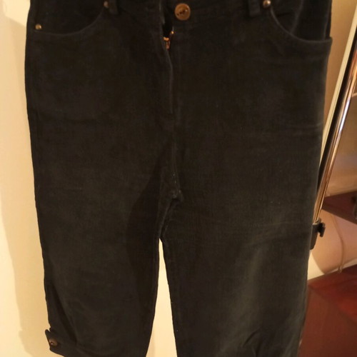 Absolute vintage black corduroy pants with knee buttons used size 2