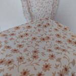 Floral midi dress white with beige orange flowers, like new